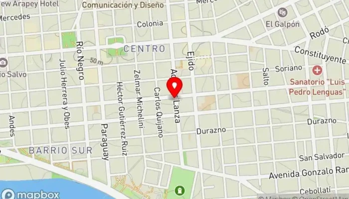 mapa de 100 % Lehmeyun ( Centro ) Bar en Montevideo