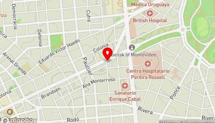 mapa de 1000 GRADOS Restaurante en Montevideo