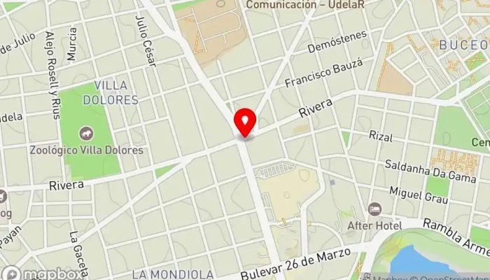 mapa de 1000 grados Restaurante en Montevideo