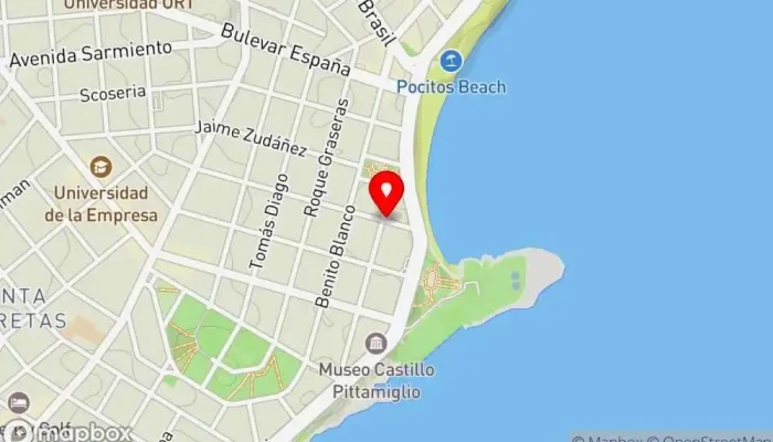 mapa de 27 Suites Apart Hotel Hotel, Alojamiento con servicio en Montevideo