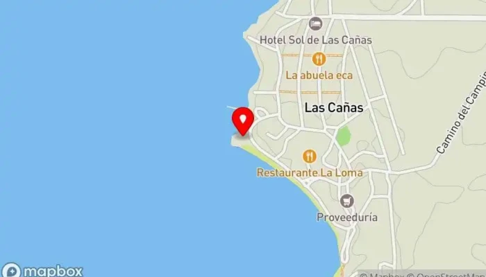 mapa de 30ypico balneario las cañas Restaurante en Las Cañas