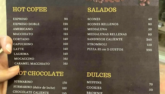 3dori Cafe Menu - Cafetería