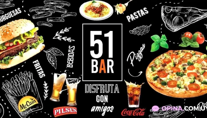 51 Bar:  Menu