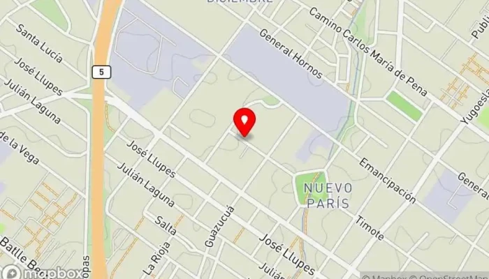 mapa de A LO LOCO Pizzería - Hamburguesería Pizzería en Montevideo