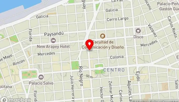 mapa de Abisinia Bar, Cervecería artesanal, Cafetería, Restaurante en Montevideo