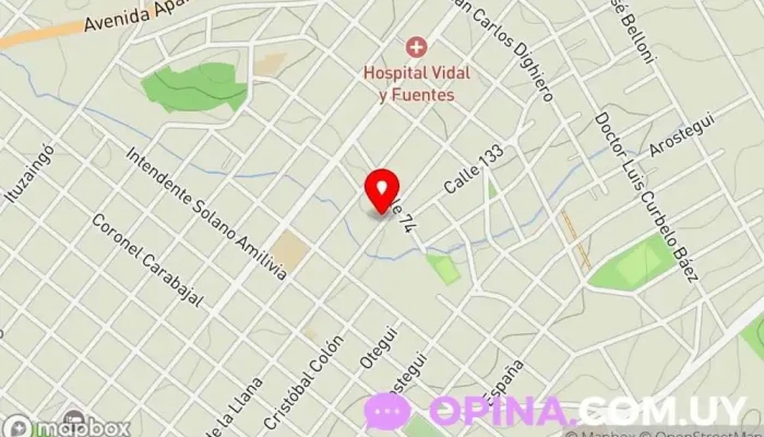 mapa de ACA Academia Escolar Servicio de clases particulares en Minas