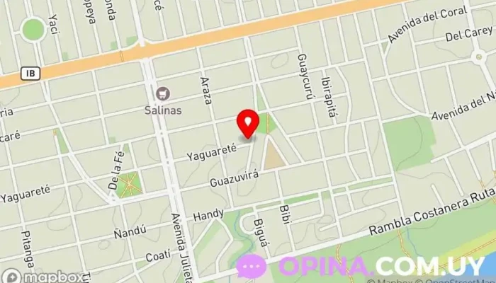 mapa de Academia A.M Pabellón de baile, Academia de baile en Salinas