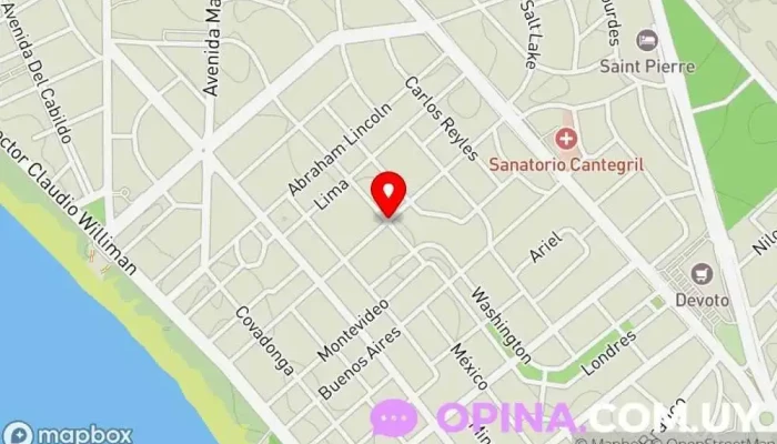 mapa de ACADEMIA ANDRÉS SILVA Centro deportivo en Punta del Este