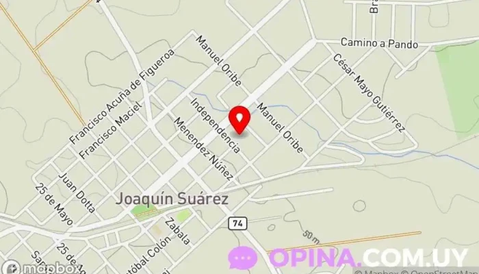 mapa de academia canaria Escuela en Joaquín Suárez