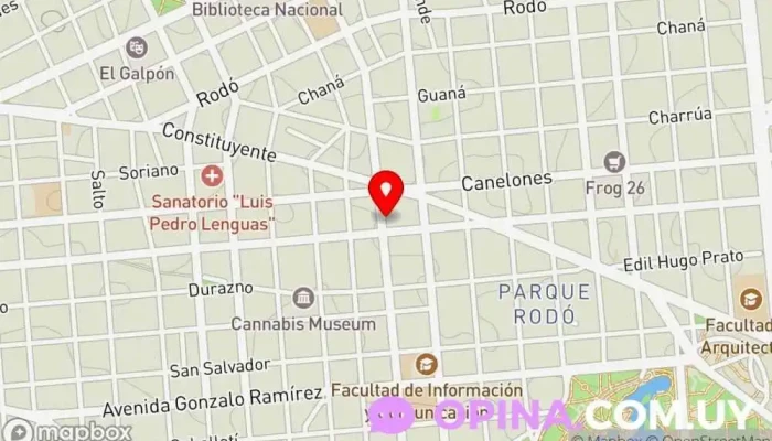 mapa de Academia Choferes Washin Escuela en Montevideo