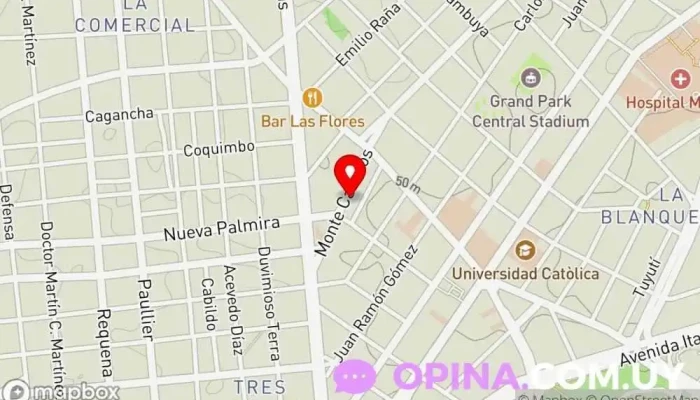 mapa de Academia Ciencias Medicas Facultad de medicina, Servicio de clases particulares en Montevideo