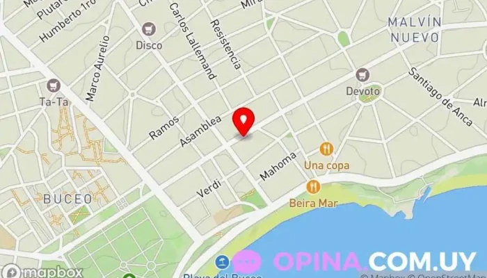 mapa de Academia de baile Kpop Academia de baile en Montevideo