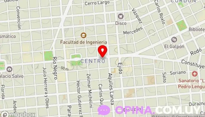 mapa de ACADEMIA DE CHEFERES C.E.C. Escuela en Montevideo