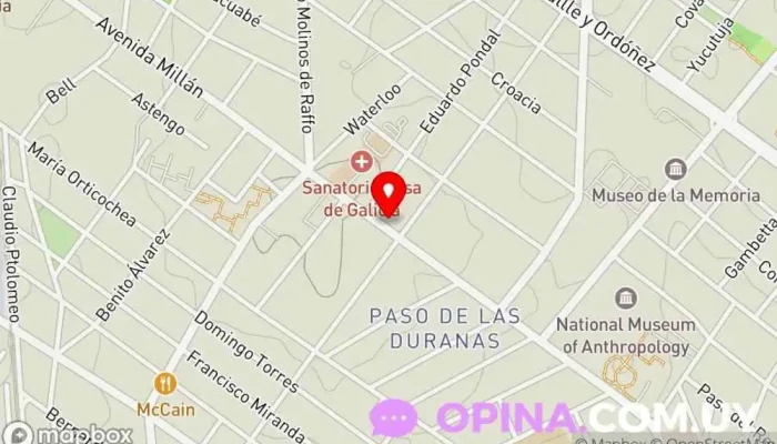 mapa de ACADEMIA DE CHOFERES DUNA Autoescuela en Montevideo