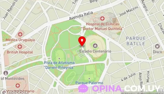 mapa de Academia de Choferes EL PALACIO Institución educativa en Montevideo