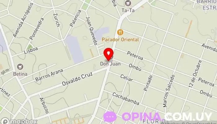 mapa de Academia de Chóferes Escorpio Autoescuela en Montevideo