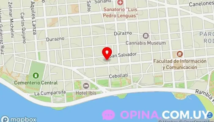 mapa de Academia de Choferes La Calela Autoescuela en Montevideo