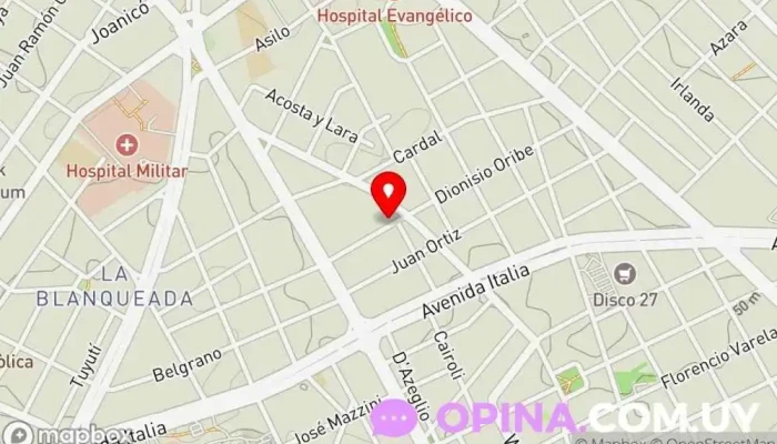 mapa de Academia de choferes Richard Autoescuela en Montevideo