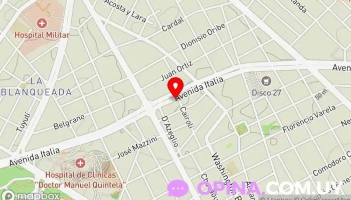 mapa de Academia de Choferes TAZ Autoescuela en Montevideo