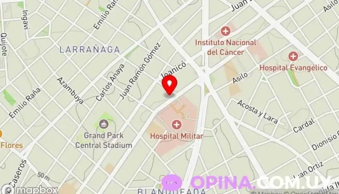 mapa de Academia de Choferes Unión Centros de formación para obtener el carné de conducir en Montevideo