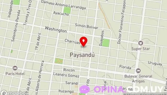 mapa de Academia de Danzas Lamarca Academia de baile en Paysandú