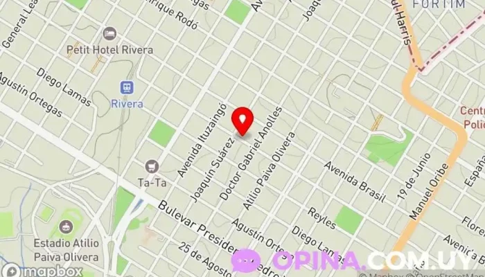 mapa de Academia de Estudio Centro educativo en Rivera