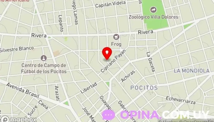 mapa de Academia de manejo ECIC Centros de formación para obtener el carné de conducir en Montevideo