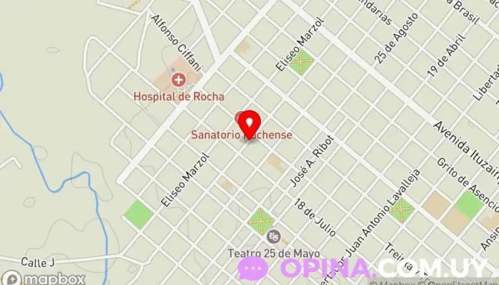 mapa de Academia de Música Yishel Battes Centro educativo en Rocha