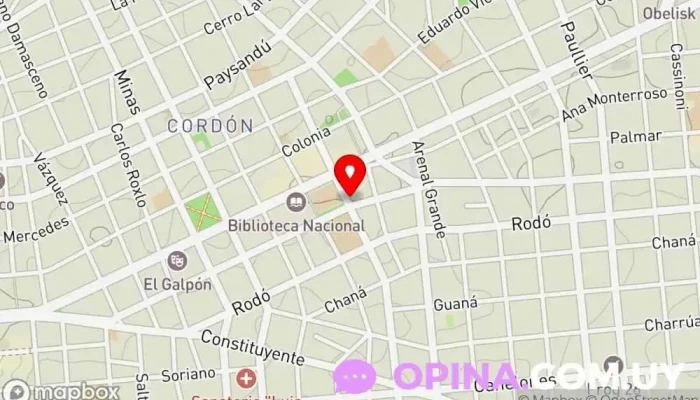 mapa de Academia Giovannini Escuela en Montevideo