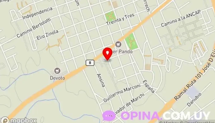 mapa de Academia Hwarang Gimnasio en Pando