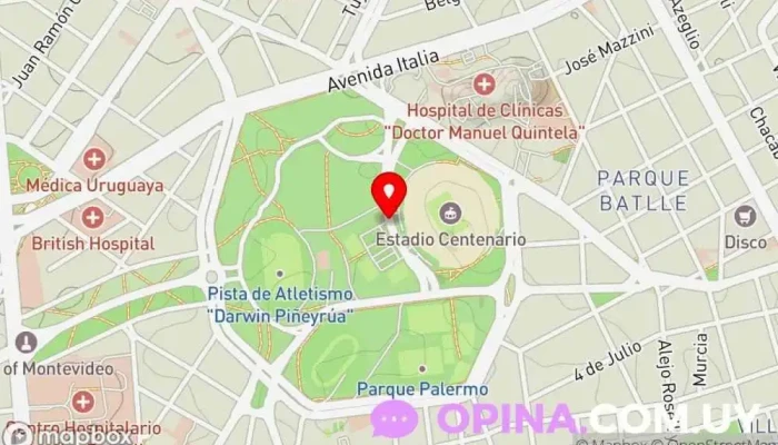 mapa de Academia InstructorUy Escuela en Montevideo
