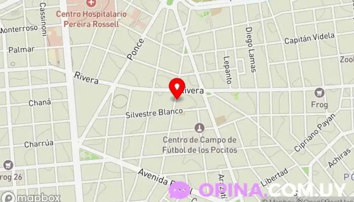 mapa de Academia Kilómetro cero Escuela en Montevideo