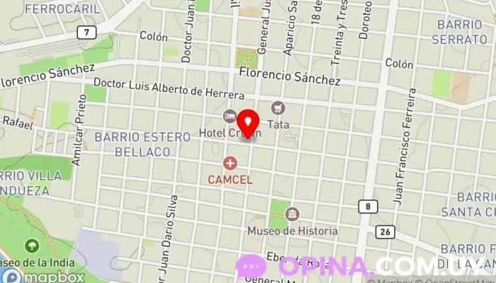 mapa de Academia Mario Rodriguez Centro de estudios en Melo