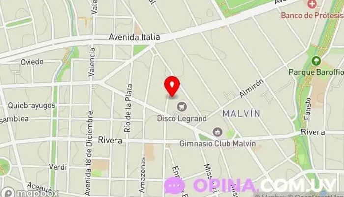 mapa de Academia Montevideo Escuela en Montevideo