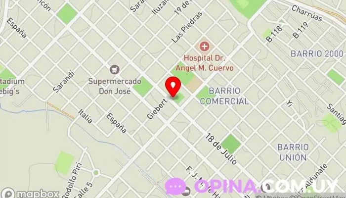 mapa de Academia Sae Jin - Federacion Uruguaya de Taekwondo Escuela de taekwondo en Fray Bentos