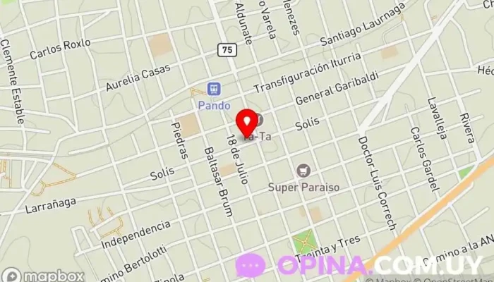 mapa de Academia y Peinados Renzo Peluquería en Pando