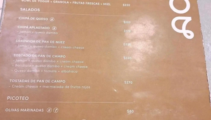 Acento Cafe Menu - Cafetería