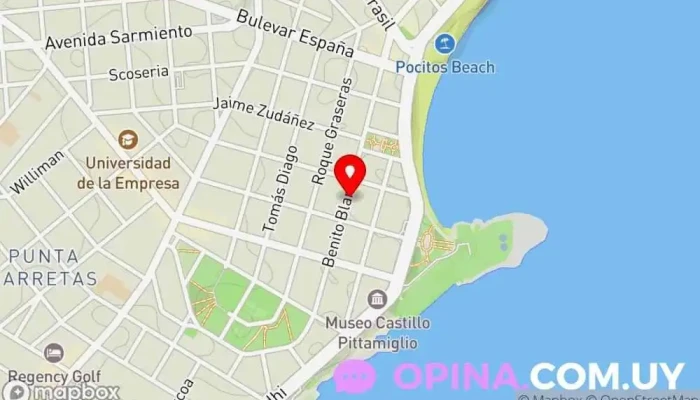 mapa de Actitud Equilibrio Centro de salud comunitario, Centro deportivo, Gimnasio en Montevideo