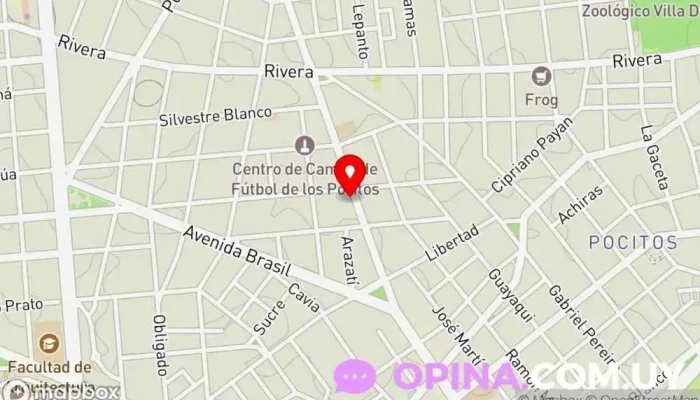 mapa de Administración Mandía Srl Administrador de la propiedad, Contable, Agencia de alquiler de condominios, Agencia inmobiliaria especializada en alquileres en Montevideo