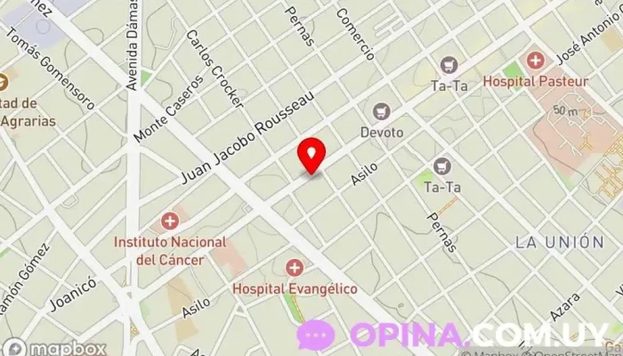 mapa de Administración Viana Agencia inmobiliaria en Montevideo