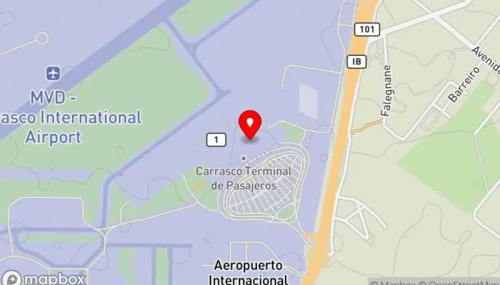 mapa de Aeropuertos VIP Club Lounge en Ciudad de la Costa