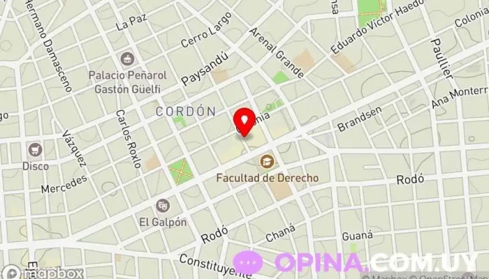 mapa de Afrodita Librería y Cuadrería Librería, Tienda de enmarcación en Montevideo