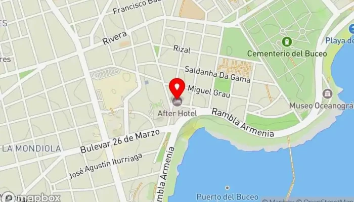 mapa de After Hotel Montevideo Hotel en Montevideo