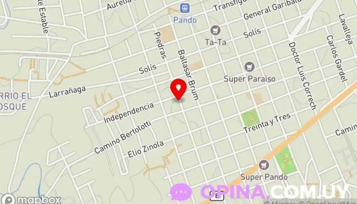 mapa de Ajupen - CLUB DE ABUELOS-DIKSHA MEDITACION Y OTROS Escuela en Pando