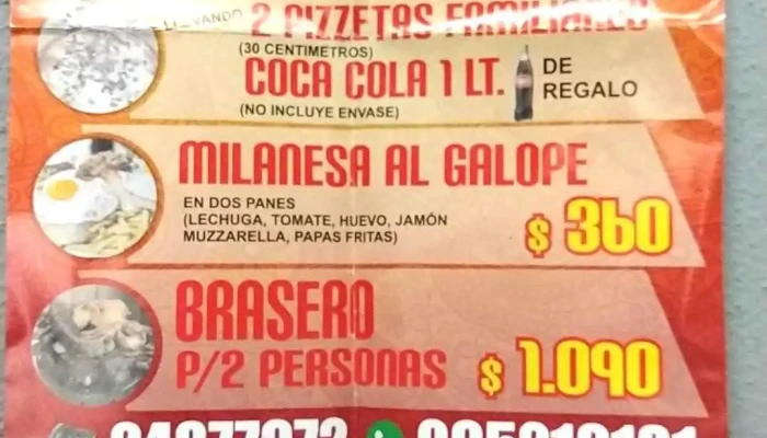 Al Galope:  Menu - Restaurante