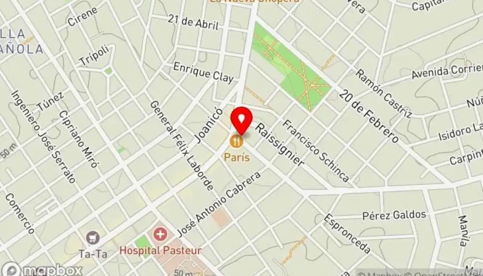 mapa de Al Tacho Restaurante de comida rápida en Montevideo