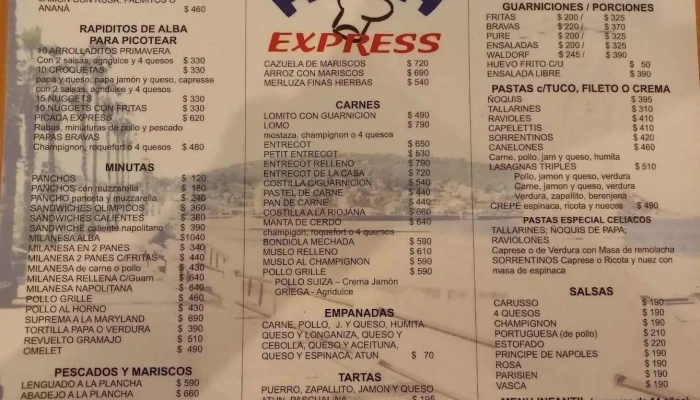 Alba Express:  Menu