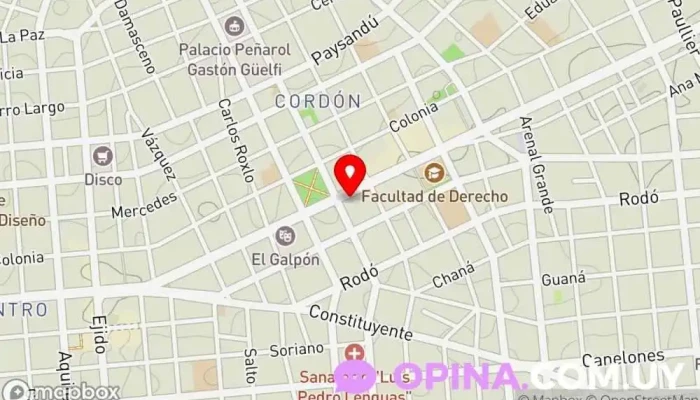 mapa de Alberto Gandulia S.A. Papelería en Montevideo