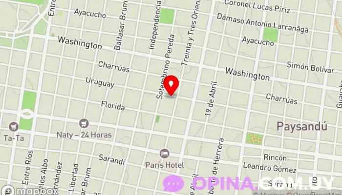 mapa de Albieni Dungey Arquitectos Estudio de arquitectura, Arquitecto, Interiorista, Consultor inmobiliario en Paysandú