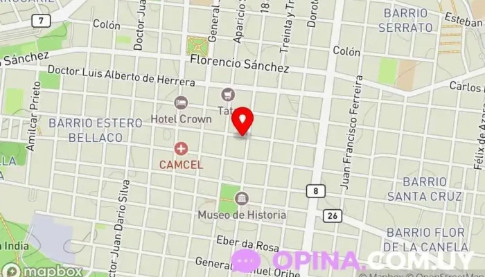 mapa de Alianza Melo Escuela en Melo